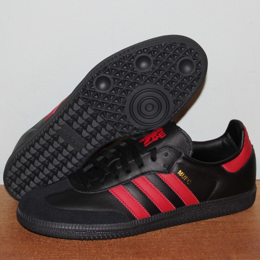 Adidas Samba x Manchester United Shoes Mens 8.5 Black Red Soccer